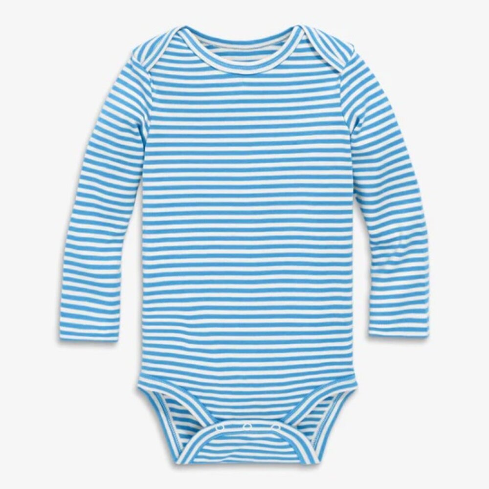Primary Blue Striped Baby Bodysuit - 12-18 months
